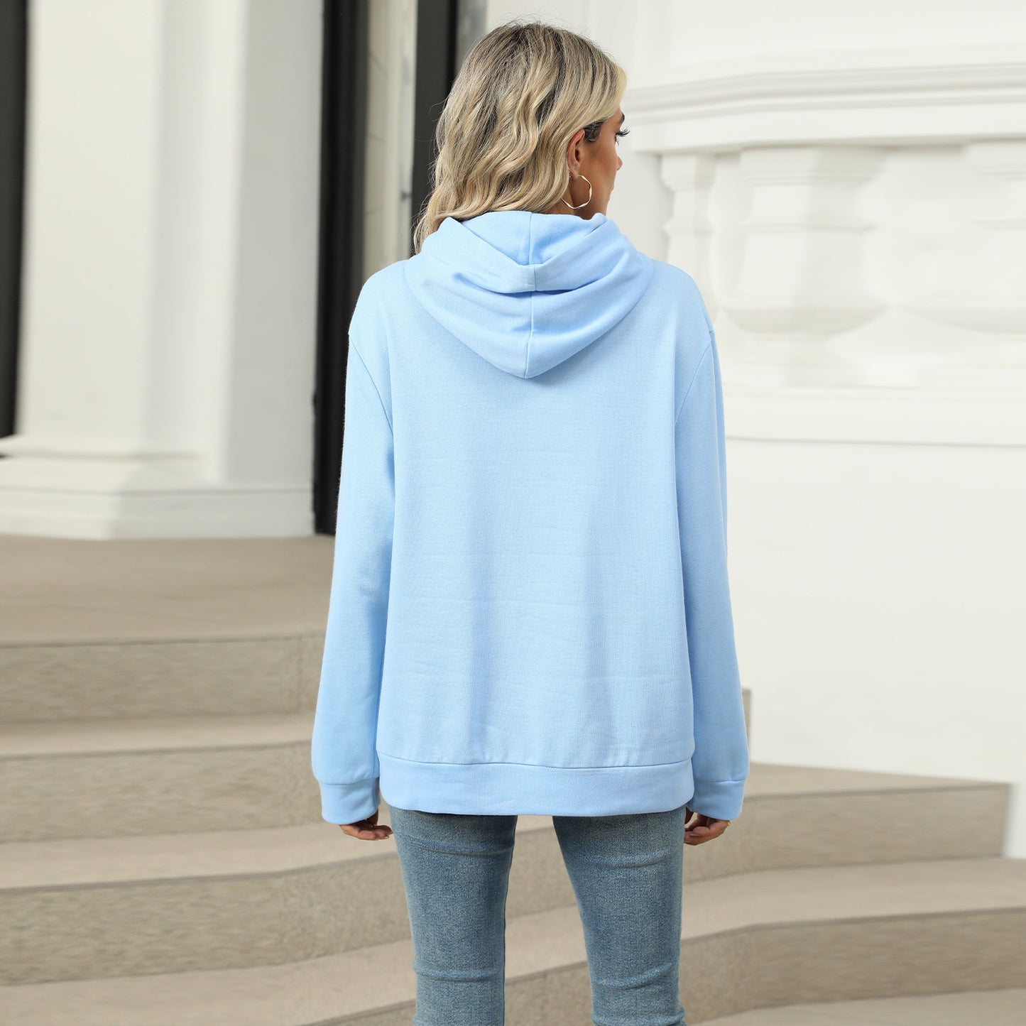 Oversized Hooded Pocket Pullover Sweatshirt
