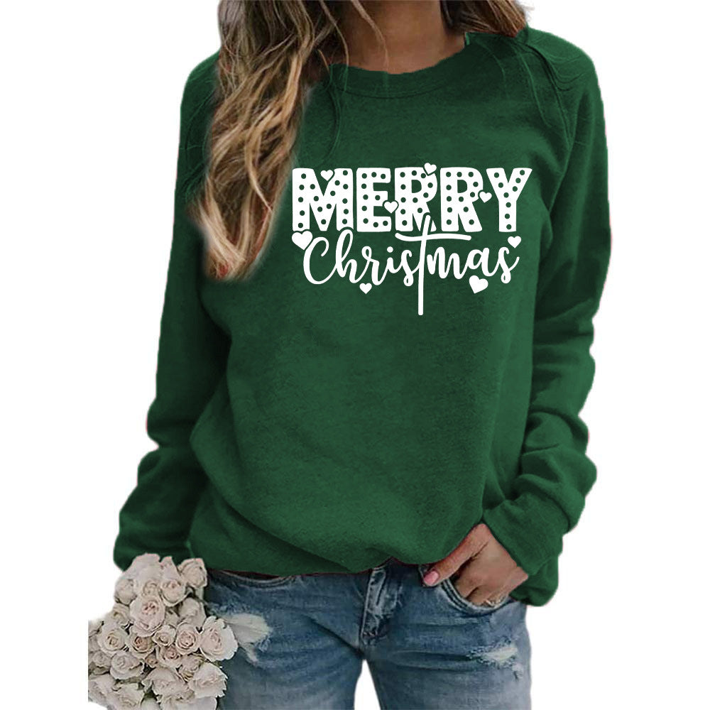 Women's Merry Christmas Graphic Crewneck Sweatshirt