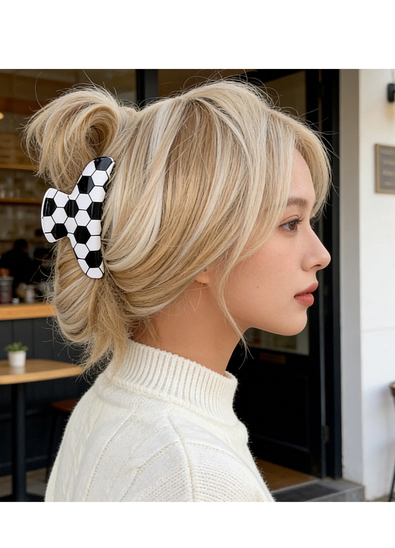Soccer World Cup Large Hair Claw Clips for Thick Hair