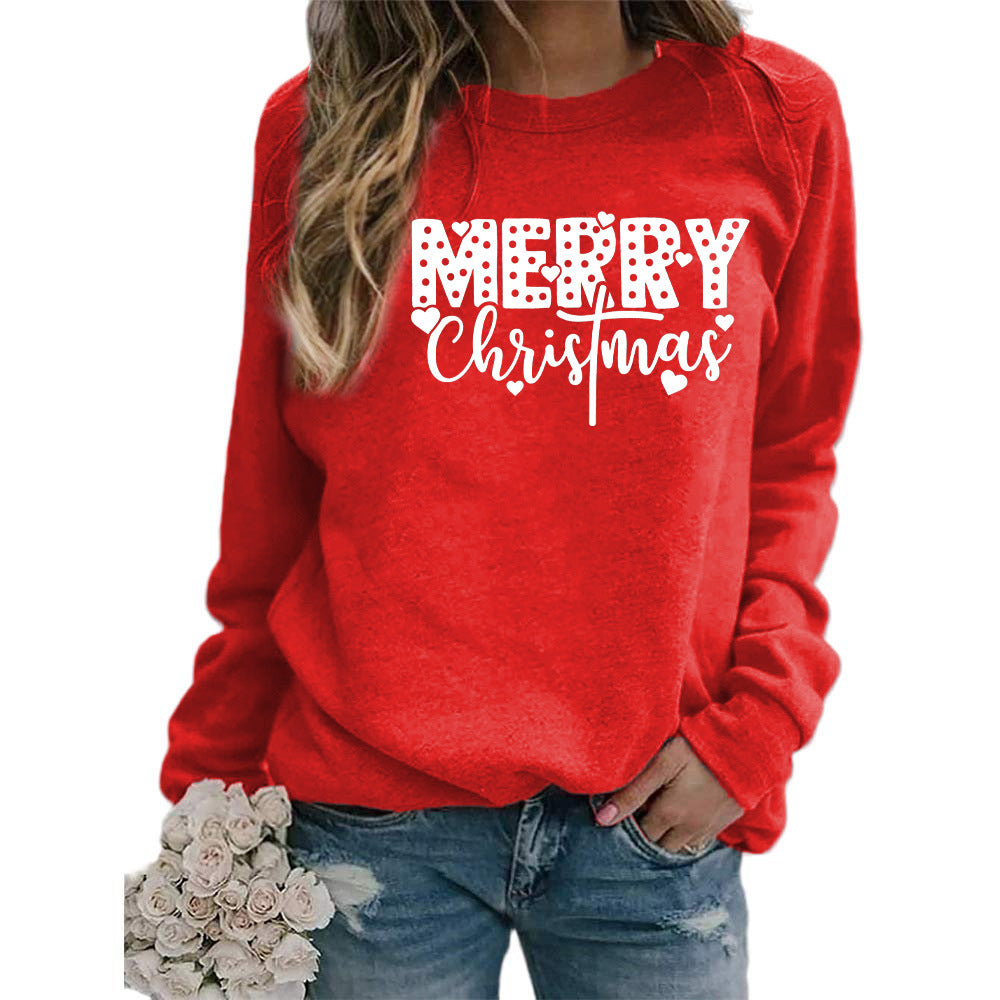 Women's Merry Christmas Graphic Crewneck Sweatshirt