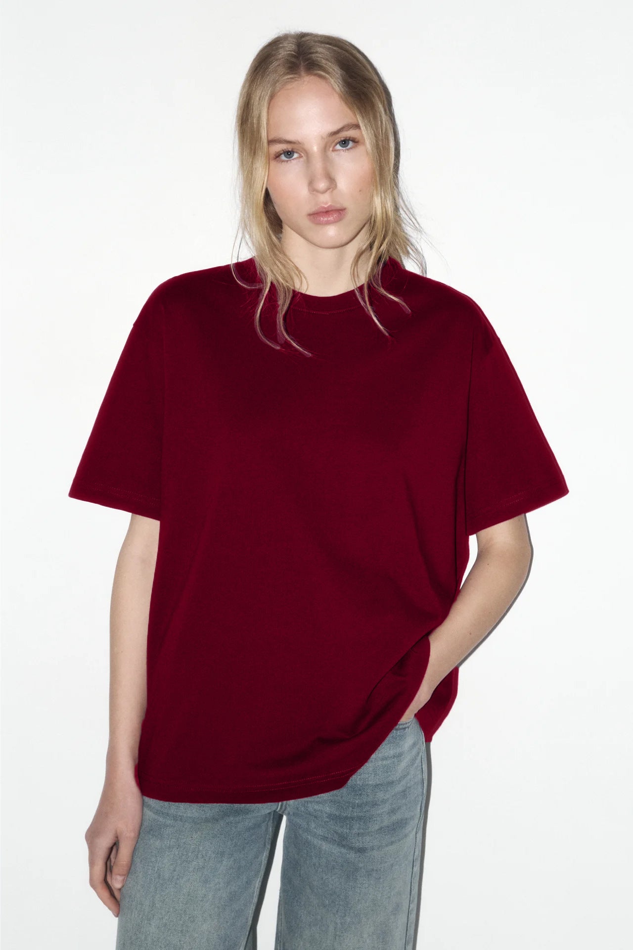 Oversized Cotton Tee Relaxed Fit Casual Streetwear