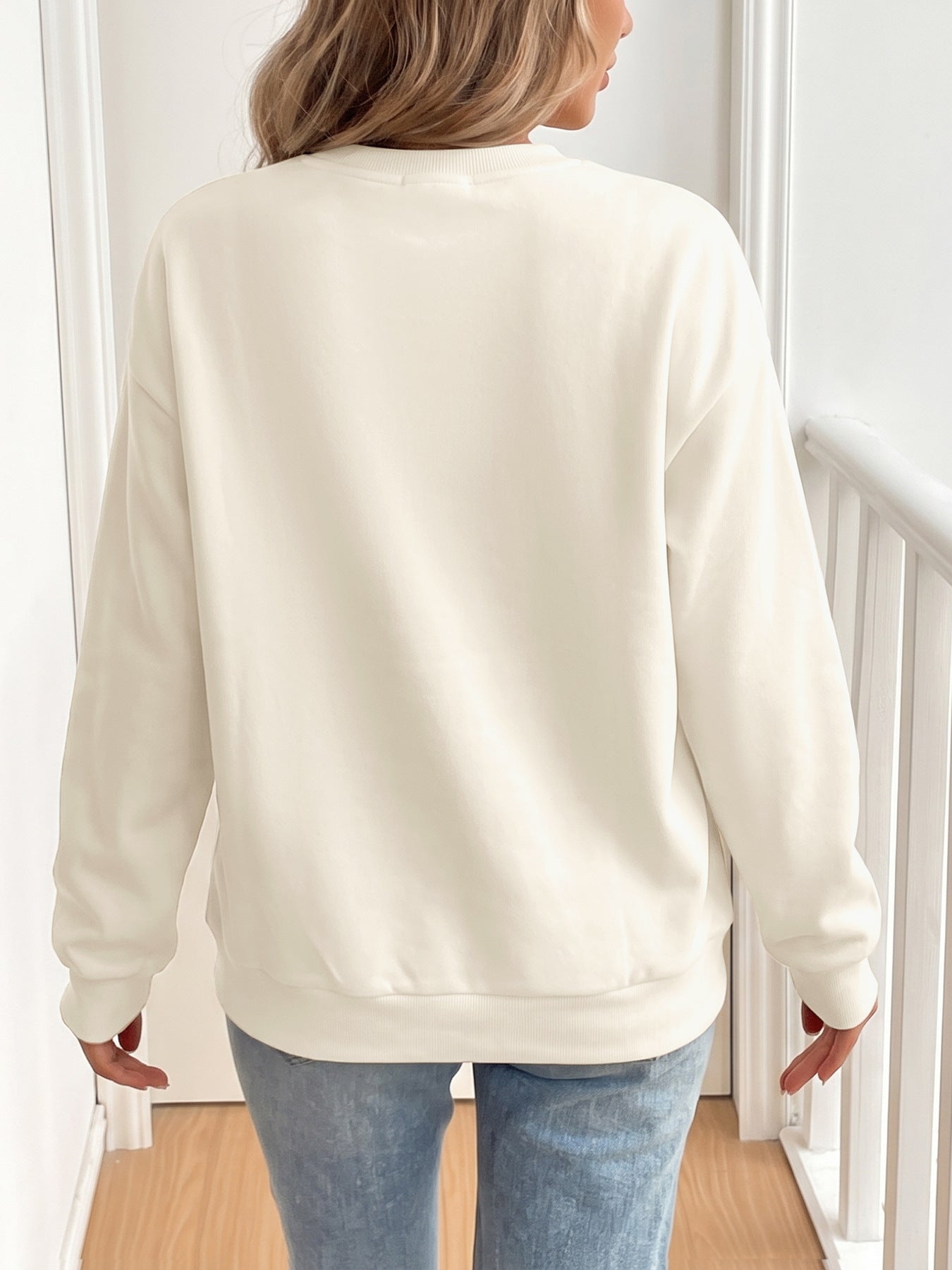 Coquette Bow Crewneck Sweatshirt Women Oversized Pullover