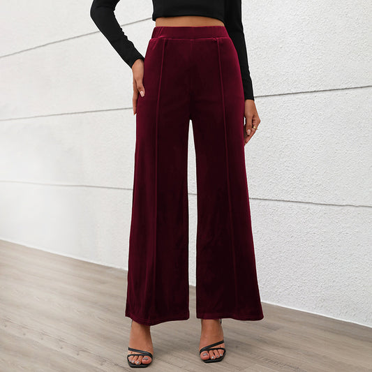 Women High Waist Loose Wide Leg Pants Casual Long Trousers