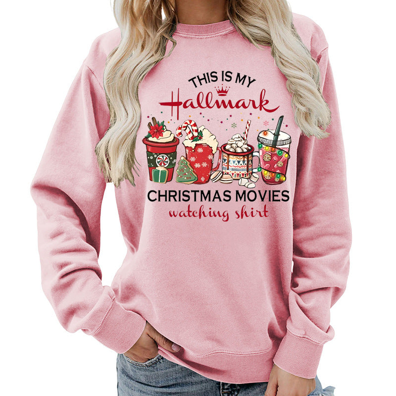 Women's Oversized Hallmark Christmas Graphic Sweatshirt