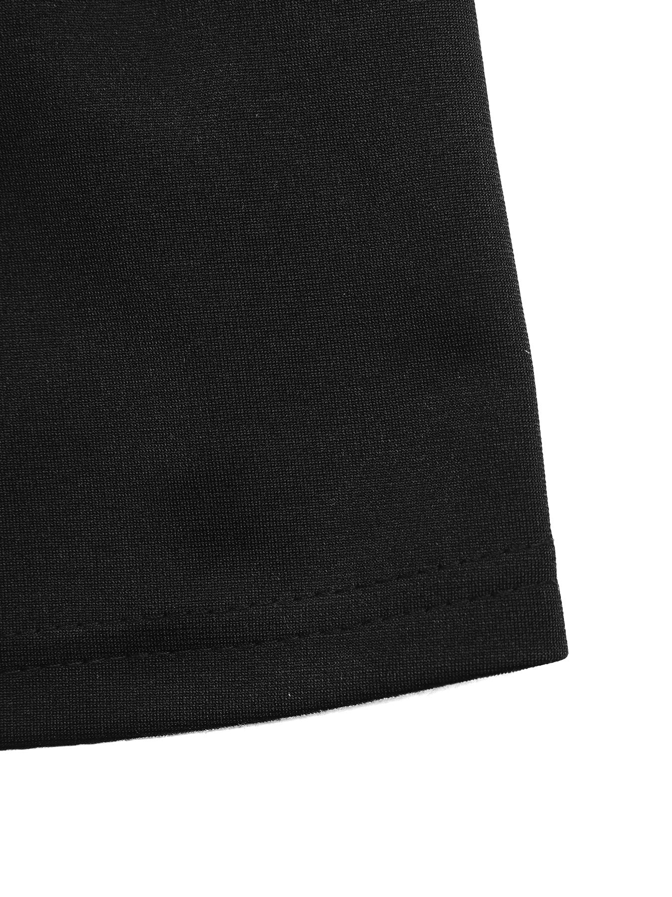 Women Pearl Collar Black Mini Dress Elegant Short Dress
