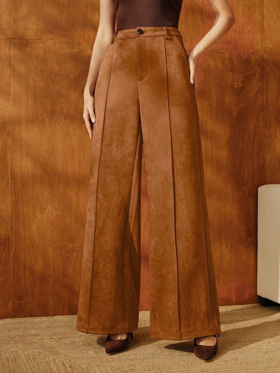 Women's High Waist Wide Leg Dress Pants Vintage Workwear