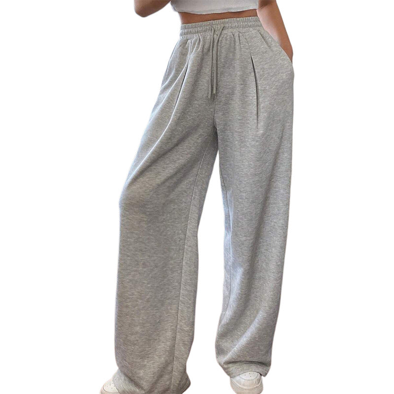 Women's High Waist Wide Leg Sweatpants Cotton Lounge Pants
