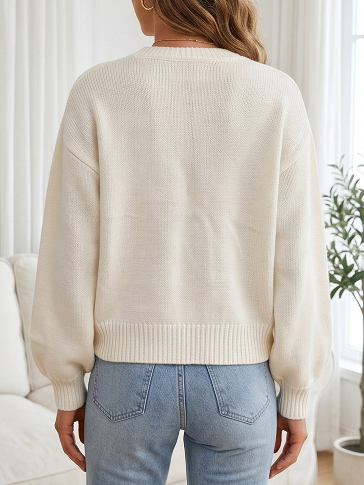 Women's Oversized Open Front Knit Cardigan Sweater