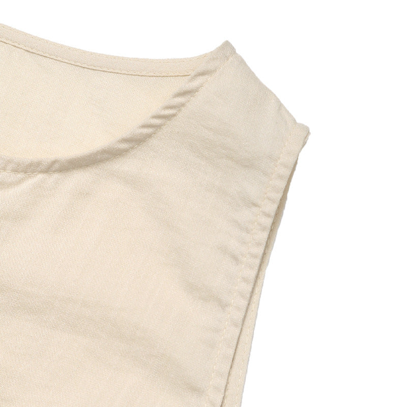 Minimalist Round Neck High Waist Summer Dress Women