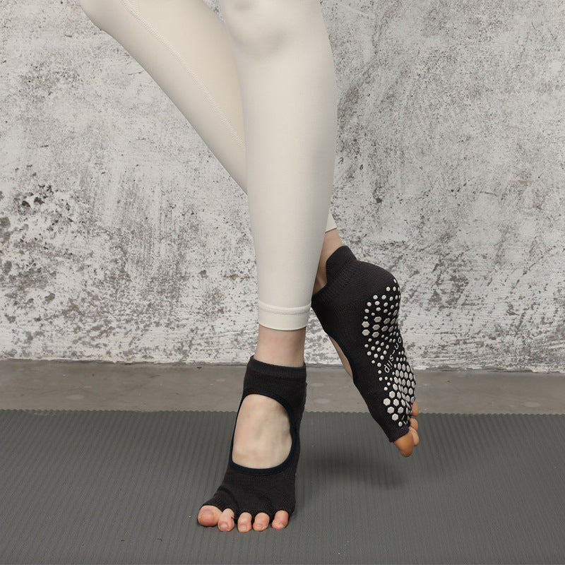 Pilates Grip Toe Socks Women Non Slip Low Cut Workout Socks