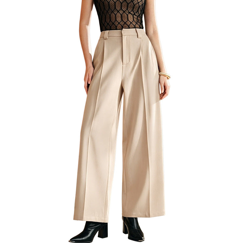 Women's High Waist Pleated Wide Leg Dress Pants