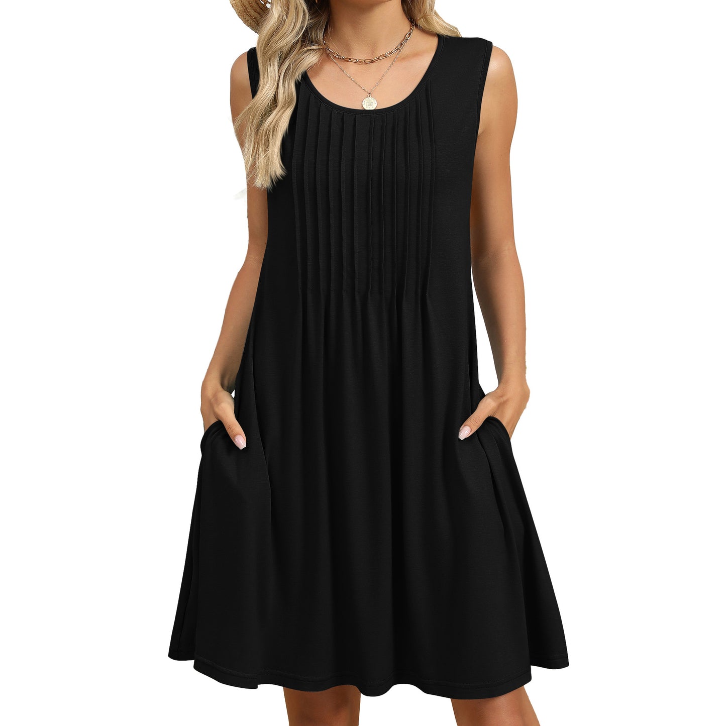Boho Style Casual Sundress with Pockets for Women