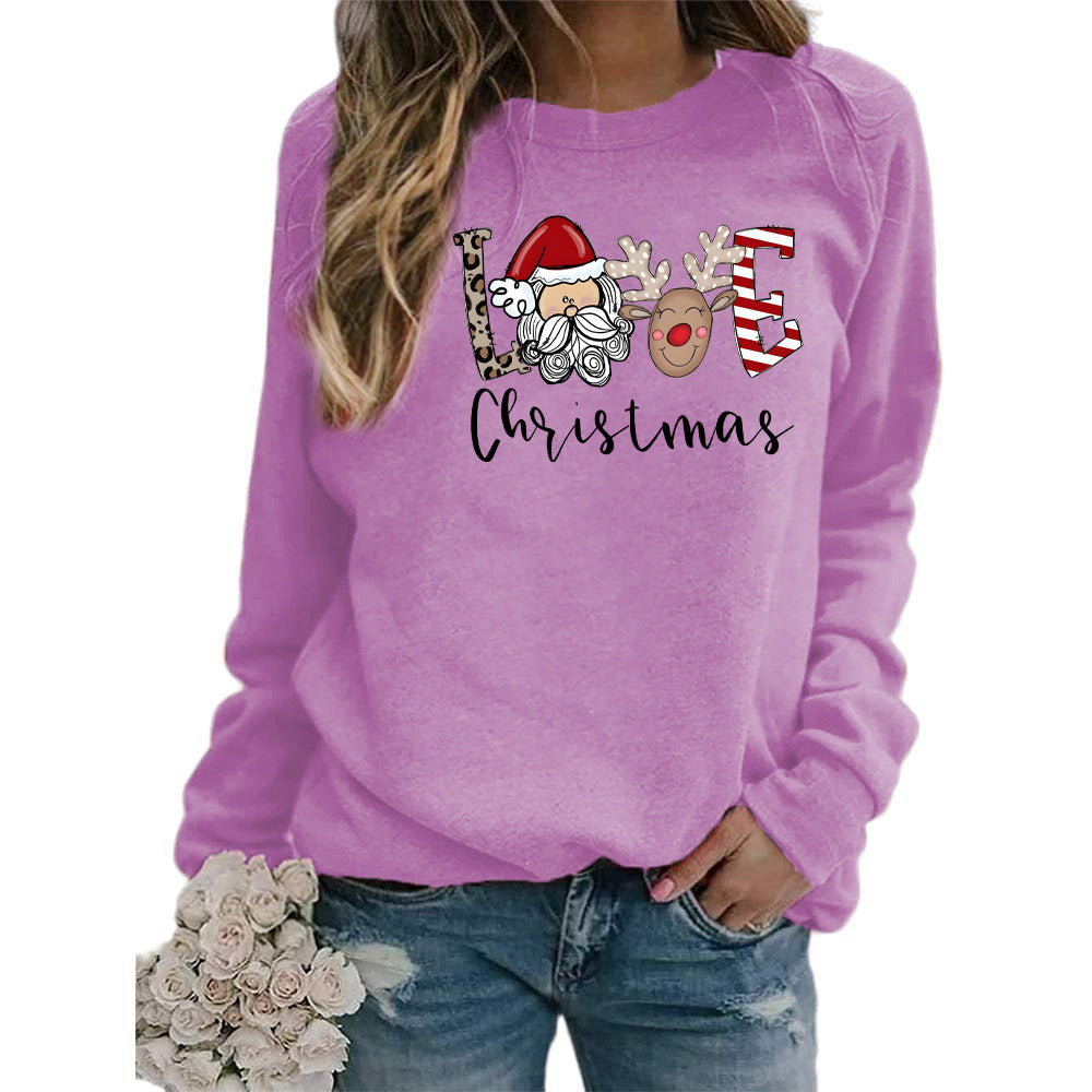 Women's Oversized Christmas Graphic Crewneck Sweatshirt