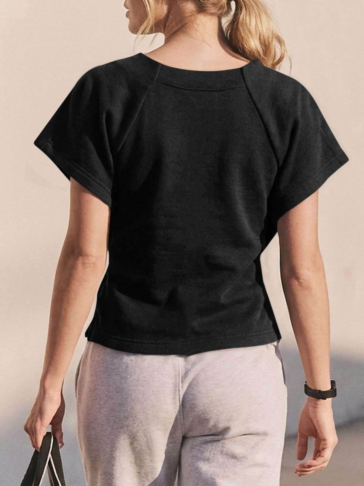 Solid Tie Waist Blouse Oversized Boutique Peplum Top