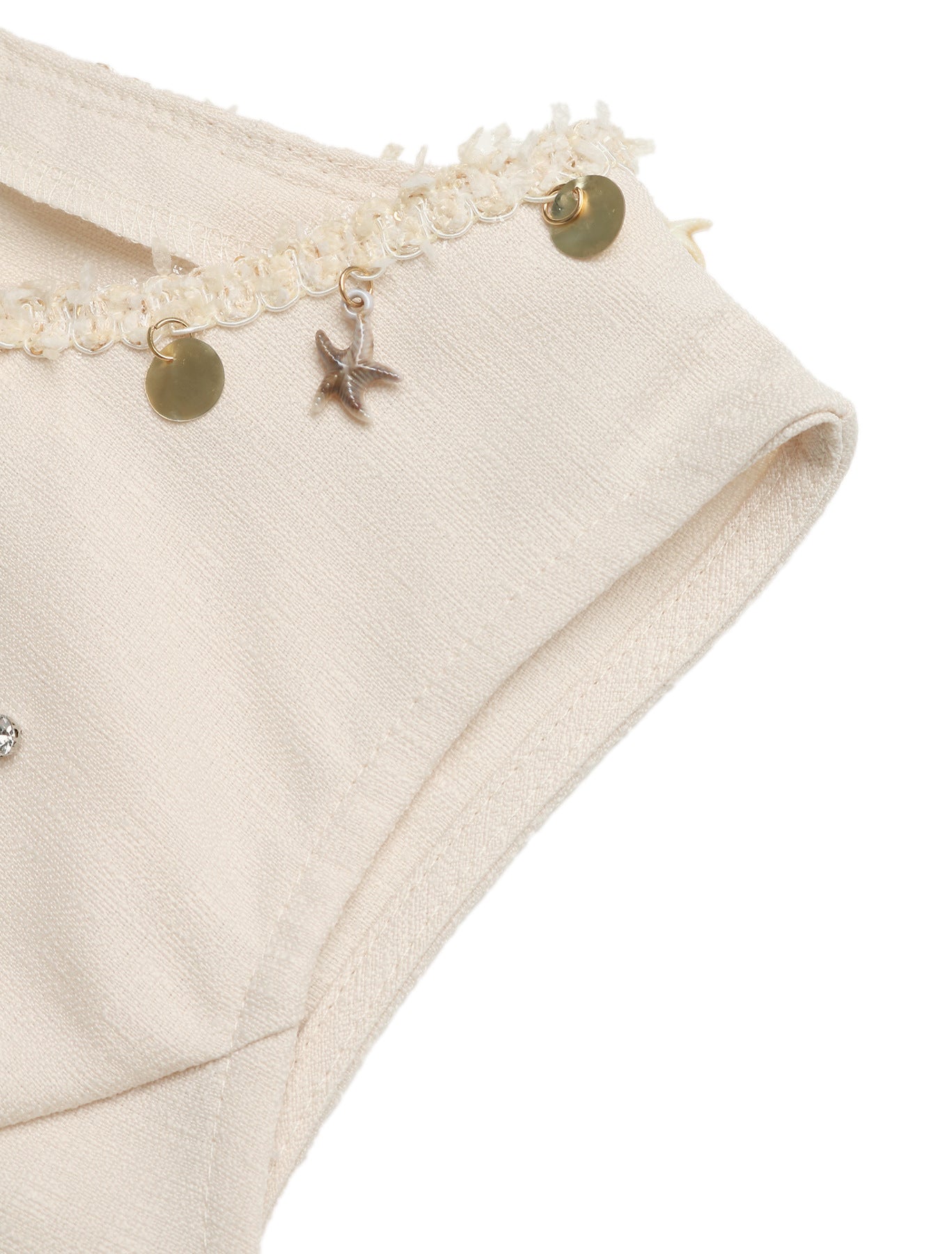 Solid Woven Shorts Set Summer Charm Trim Sleeveless