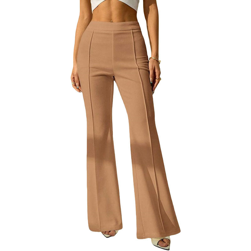 High Waisted Wide Leg Straight Pants Business Trousers