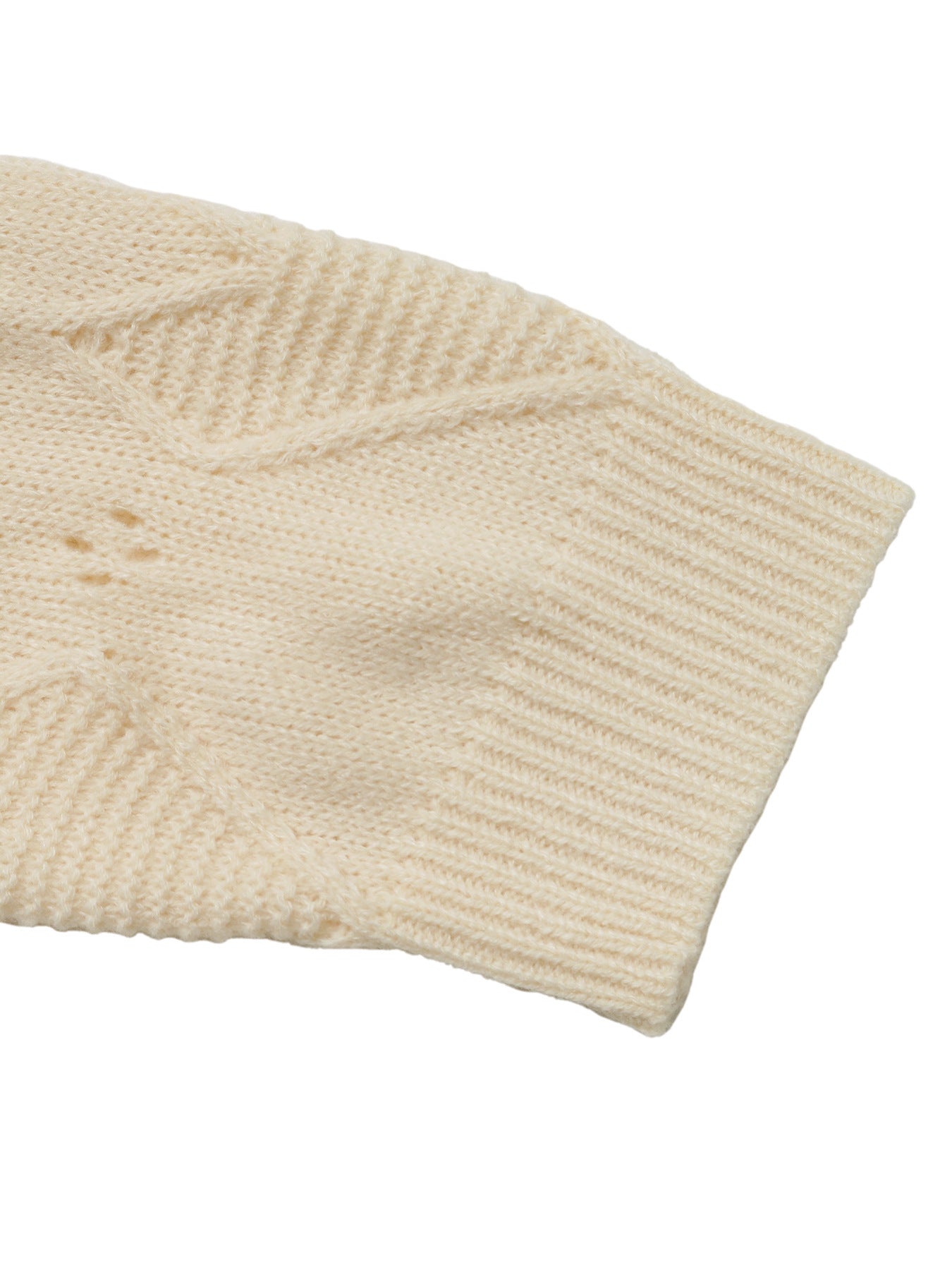 Heart Knit Sweater Hollow Out Long Sleeve Casual Pullover