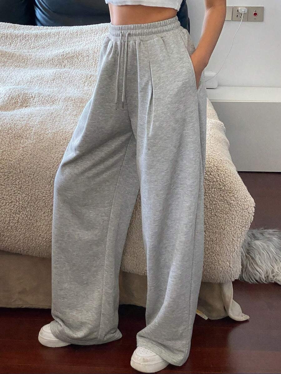 Women's High Waist Wide Leg Sweatpants Cotton Lounge Pants