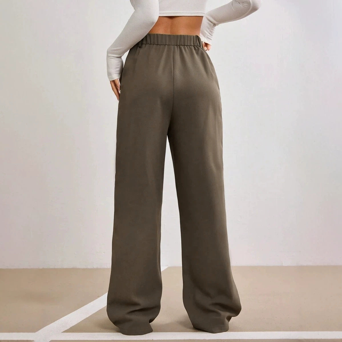 Women's High Waist Wide Leg Dress Pants