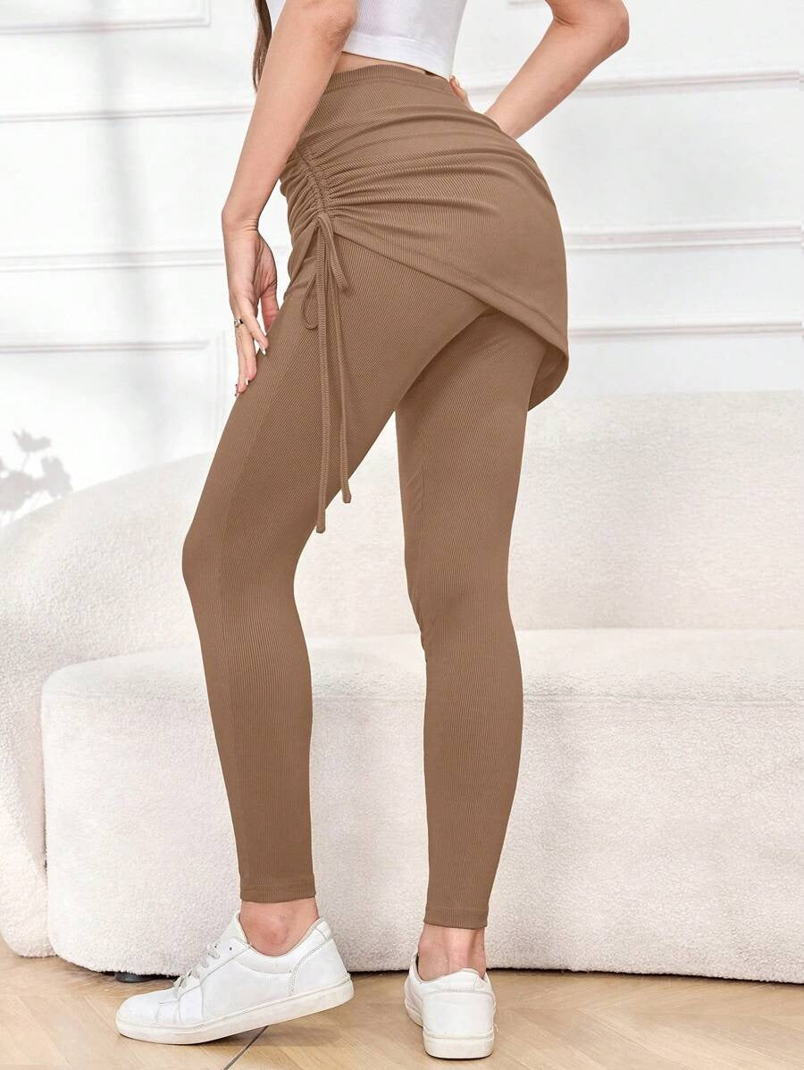 High Waist Skirted Leggings Tummy Control Yoga Pants