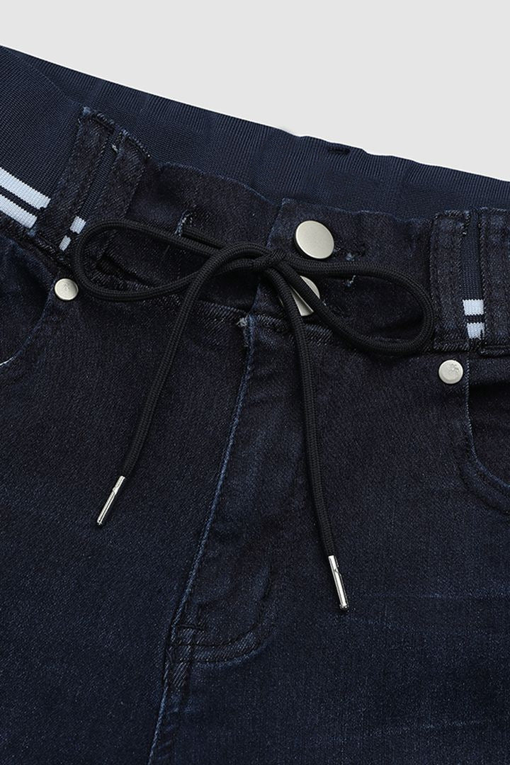 Washed Denim Jeans Vintage High Waist Skinny Stretch
