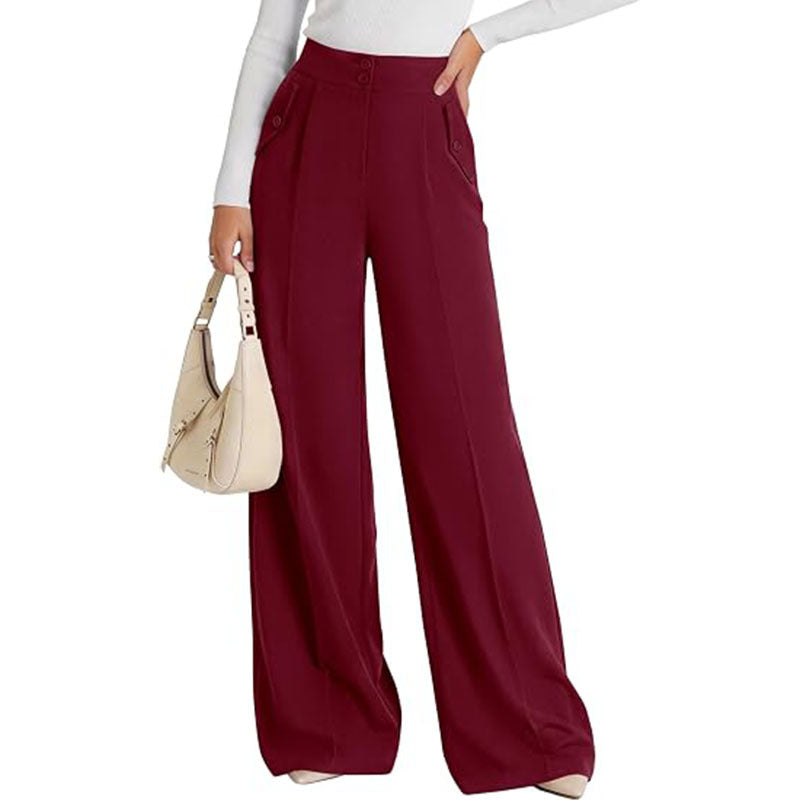 High Waist Wide Leg Dress Pants Business Casual Trousers