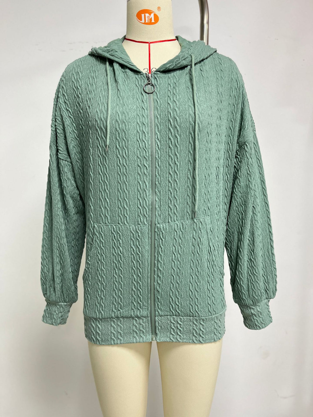 Womens Oversized Zip Up Hoodie Jacket with Pockets