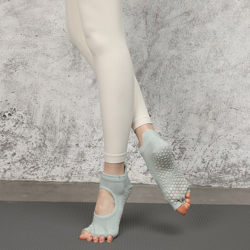 Pilates Grip Toe Socks Women Non Slip Low Cut Workout Socks