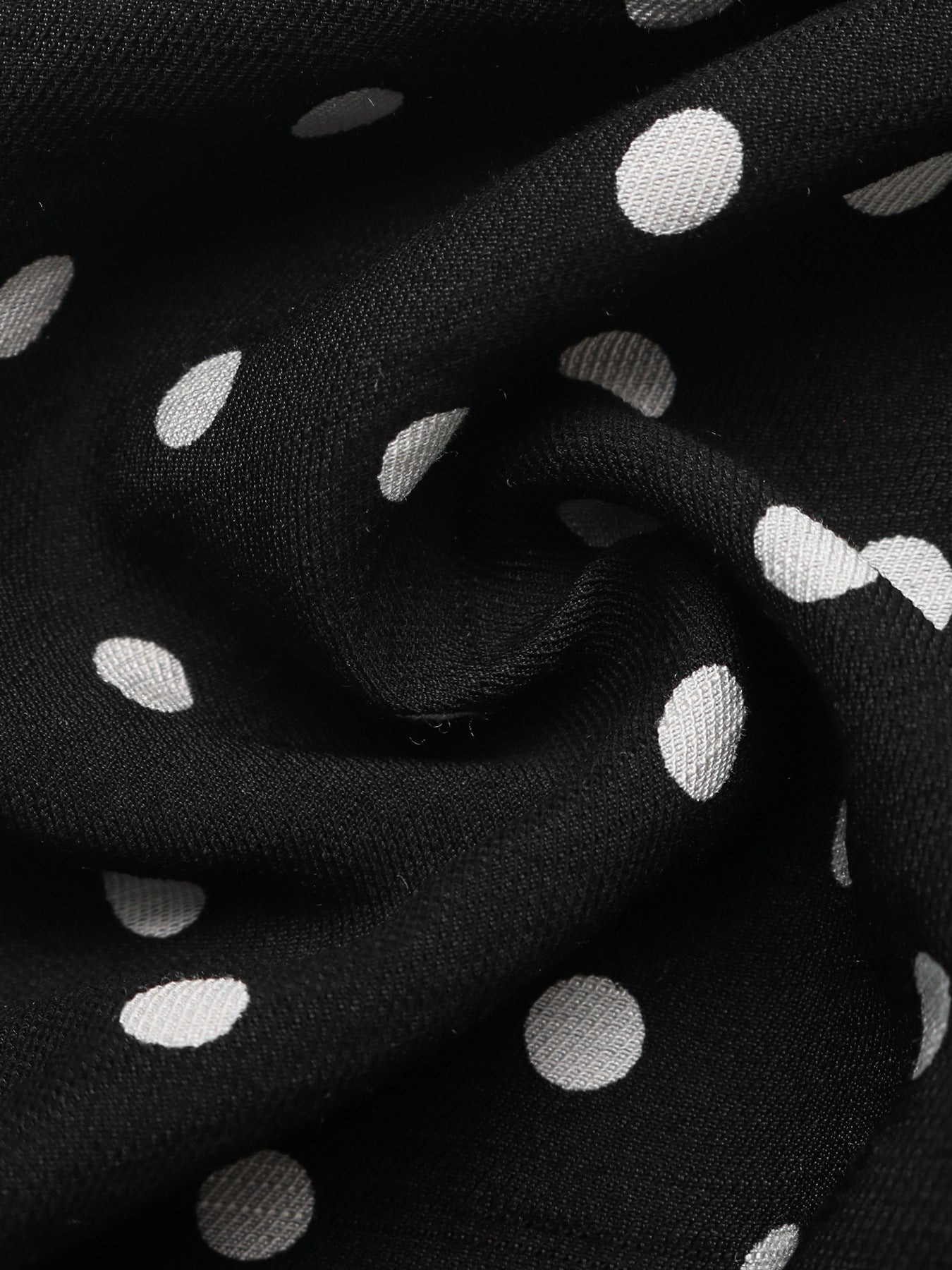 Polka Dot Polyester Dress Mini Ruffle Hem Summer