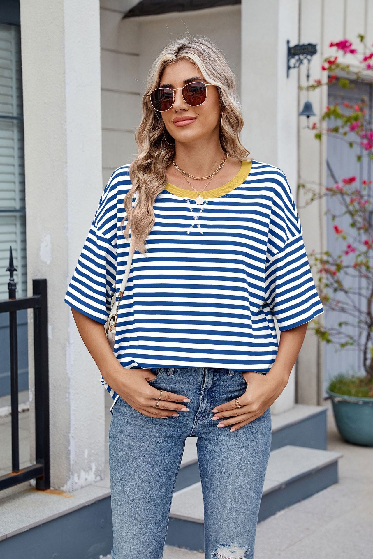 Womens Oversized T Shirts Loose Fit Crewneck Short Sleeve Tops