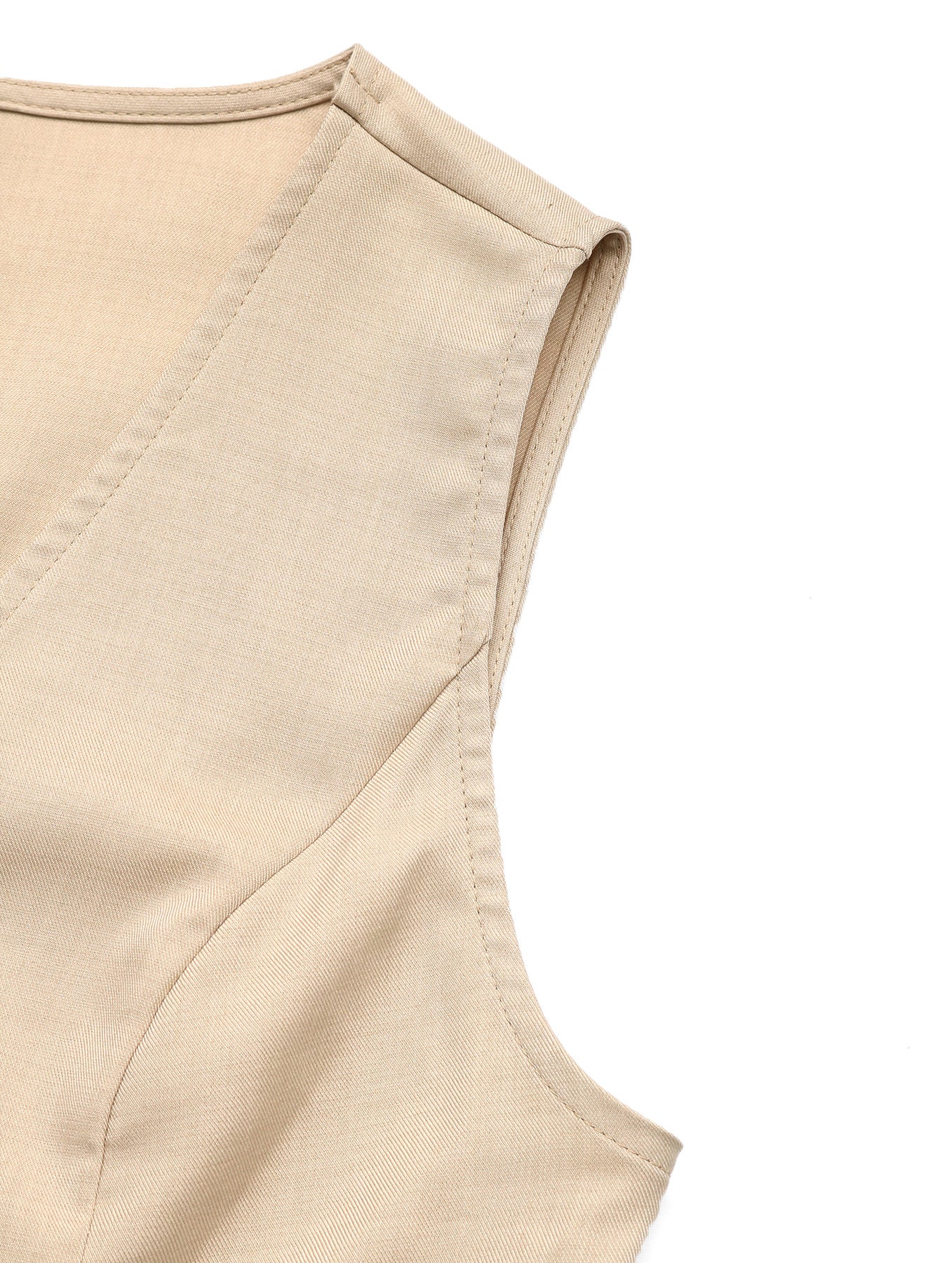 High Waist Shorts and Button Front Vest Matching Set