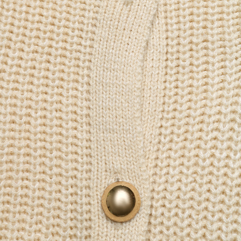 Bow Detail Knit Cardigan Sweater Button Front Casual Top