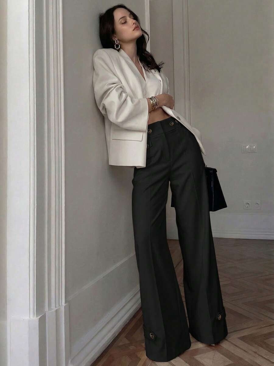 Women's High Waisted Flare Dress Pants Business Casual Work