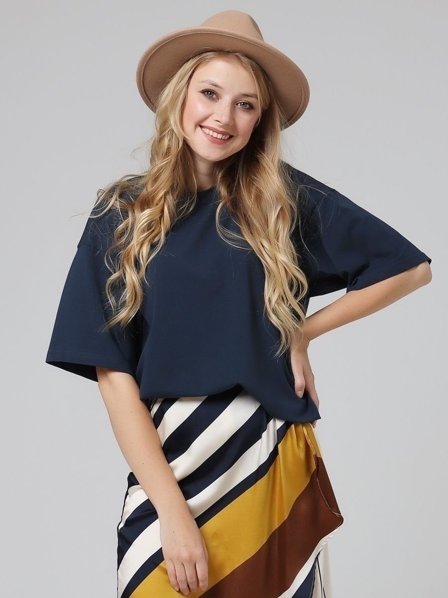Solid Oversized T Shirt Loose Fit Crewneck Casual Tee