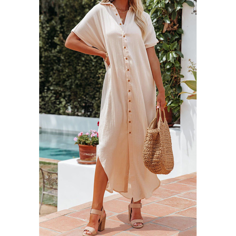 Women's Cross-Border Solid Color Loose Bikini Blouse