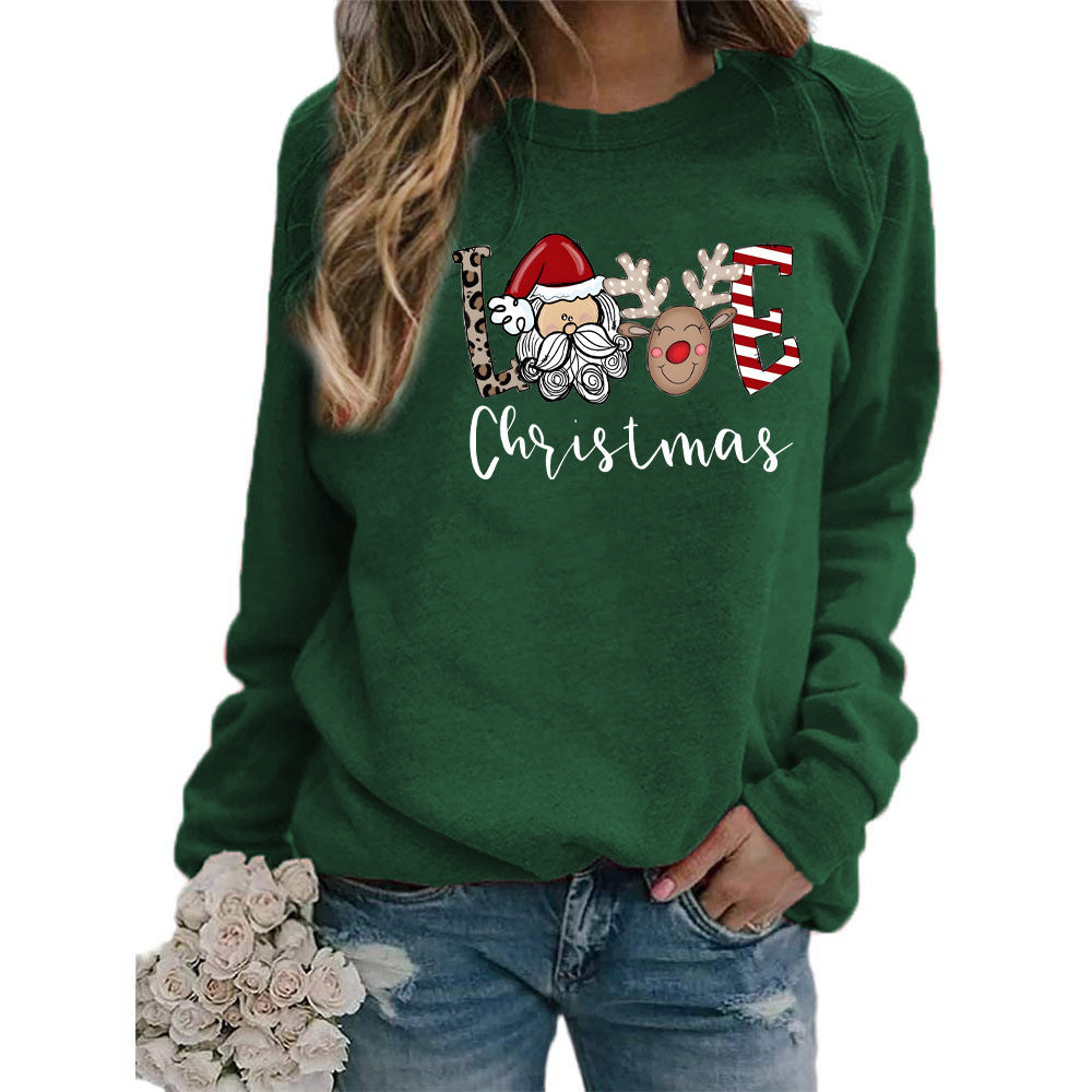 Women's Oversized Christmas Graphic Crewneck Sweatshirt