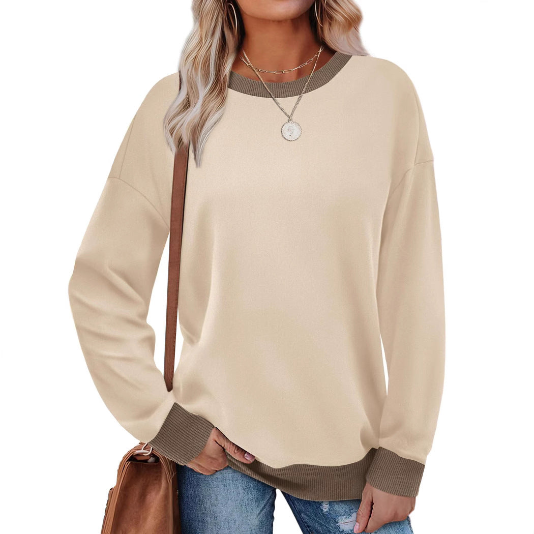 Women's Oversized Colorblock Crewneck Sweatshirt