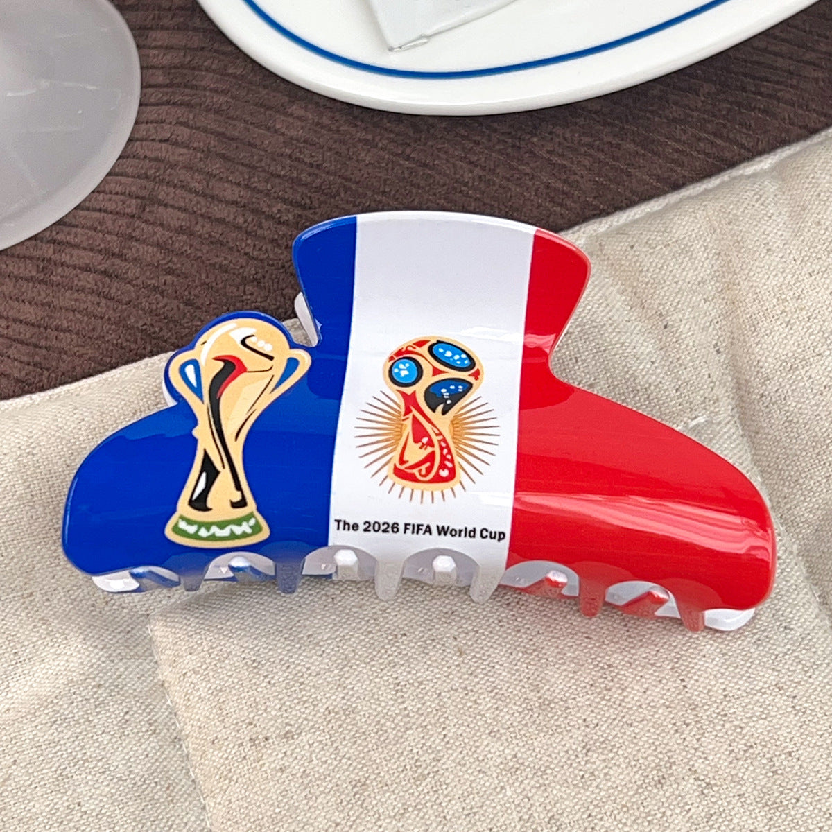 Soccer World Cup Large Hair Claw Clips for Thick Hair