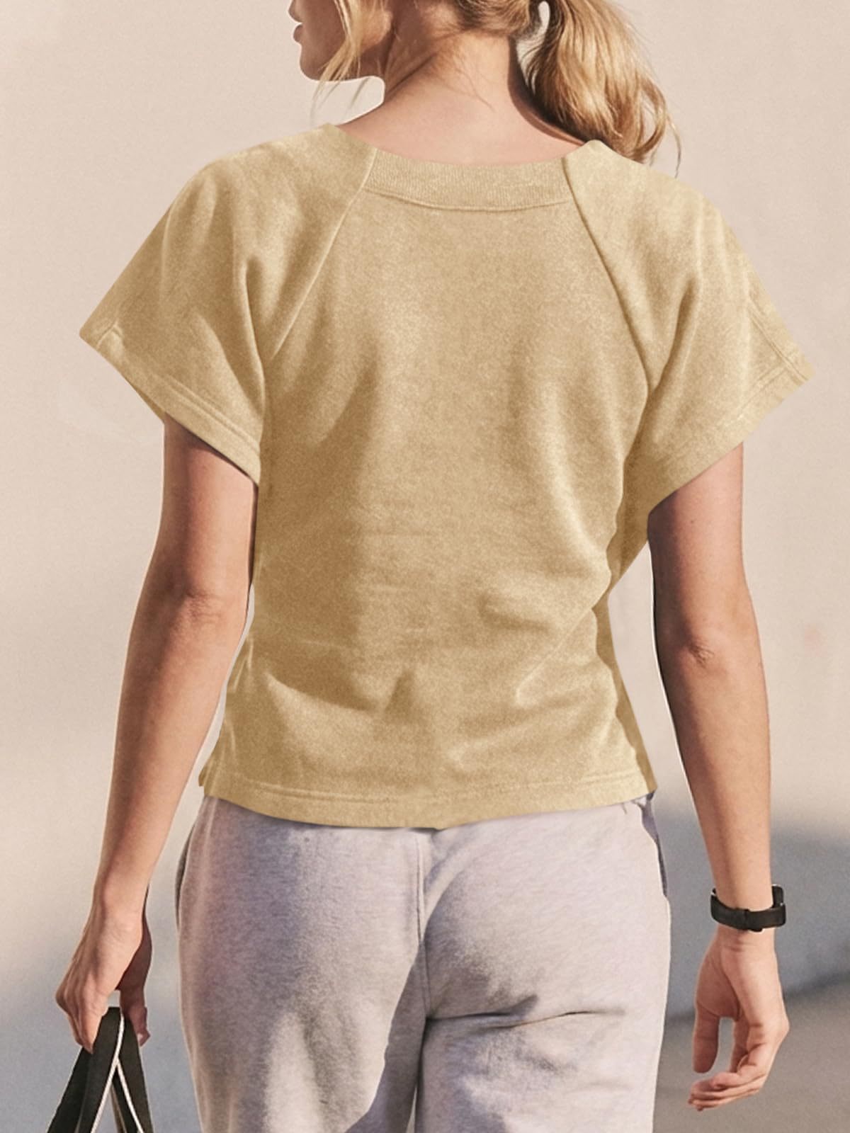 Solid Tie Waist Blouse Oversized Boutique Peplum Top