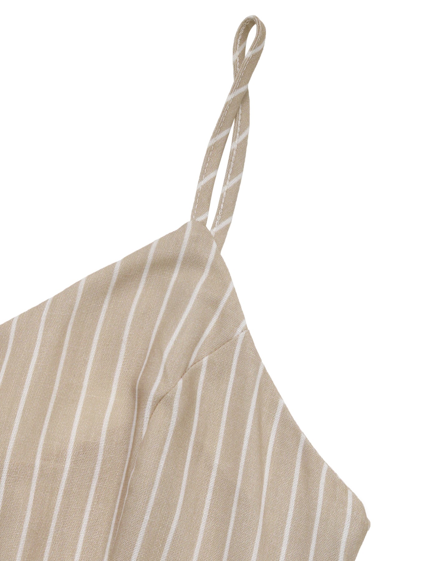 Casual Strappy Sleeveless Dress with Boho Stripes for Beach Vacation