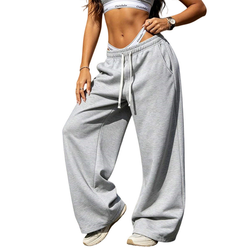 Women Baggy Wide Leg Sweatpants High Waist Cotton Joggers