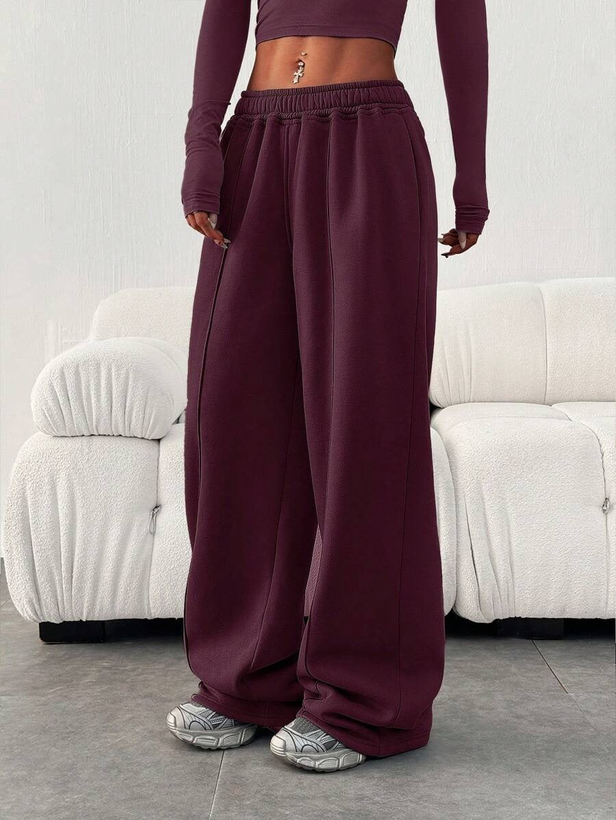 Women's Wide Leg Baggy Sweatpants High Waisted Cotton Pants