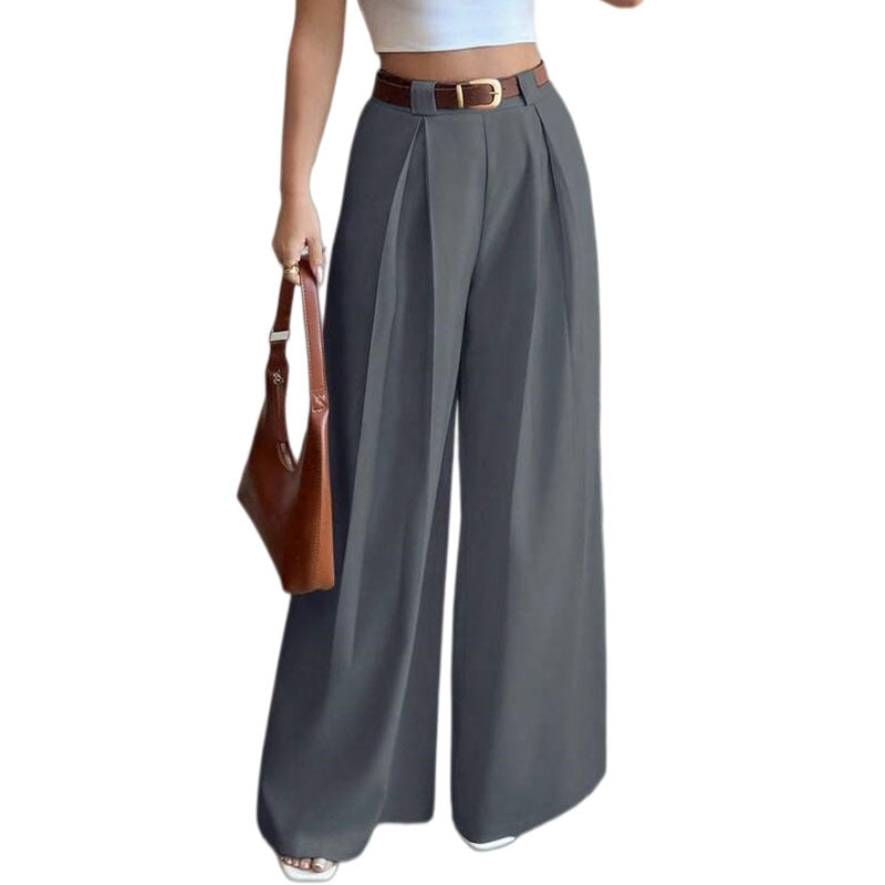 Women's High Waist Pleated Wide Leg Dress Pants