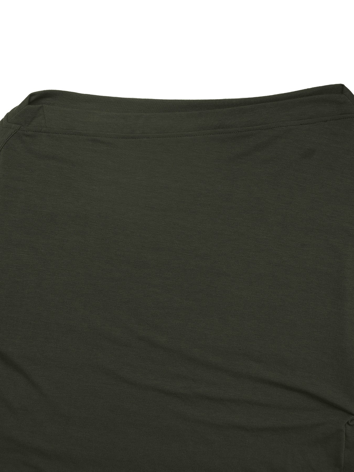 Olive Off Shoulder Long Sleeve Casual Pullover Top