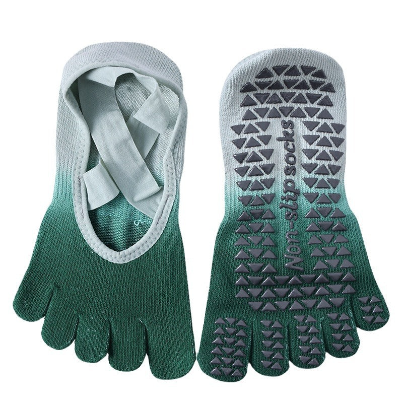 Pilates Grip Toe Socks Women Non Slip Strap Workout Socks