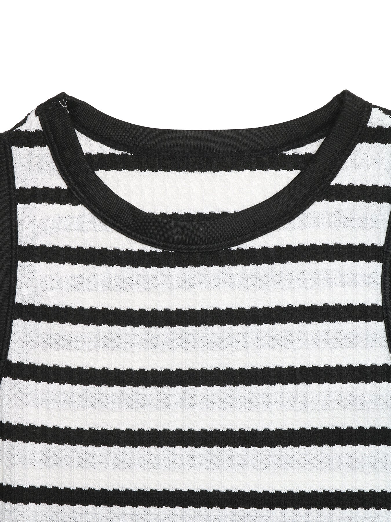 Women Sleeveless Stripe Side Slit Bodycon Maxi Dress