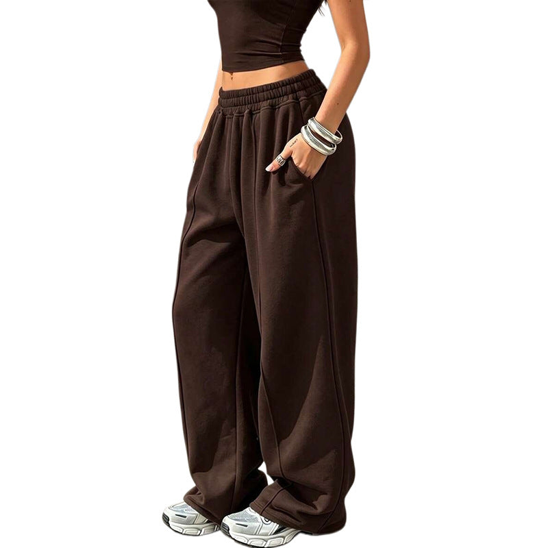 Women's Wide Leg Baggy Sweatpants High Waisted Cotton Pants