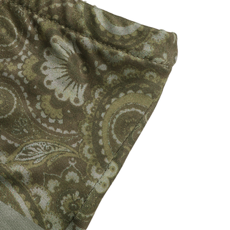 Boho Paisley Strapless Bandeau Handkerchief Top