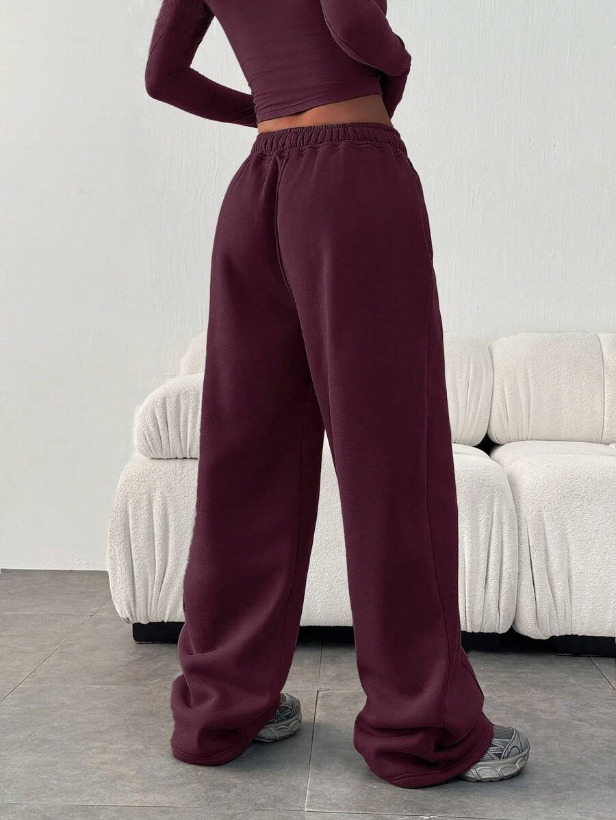 Women's Wide Leg Baggy Sweatpants High Waisted Cotton Pants
