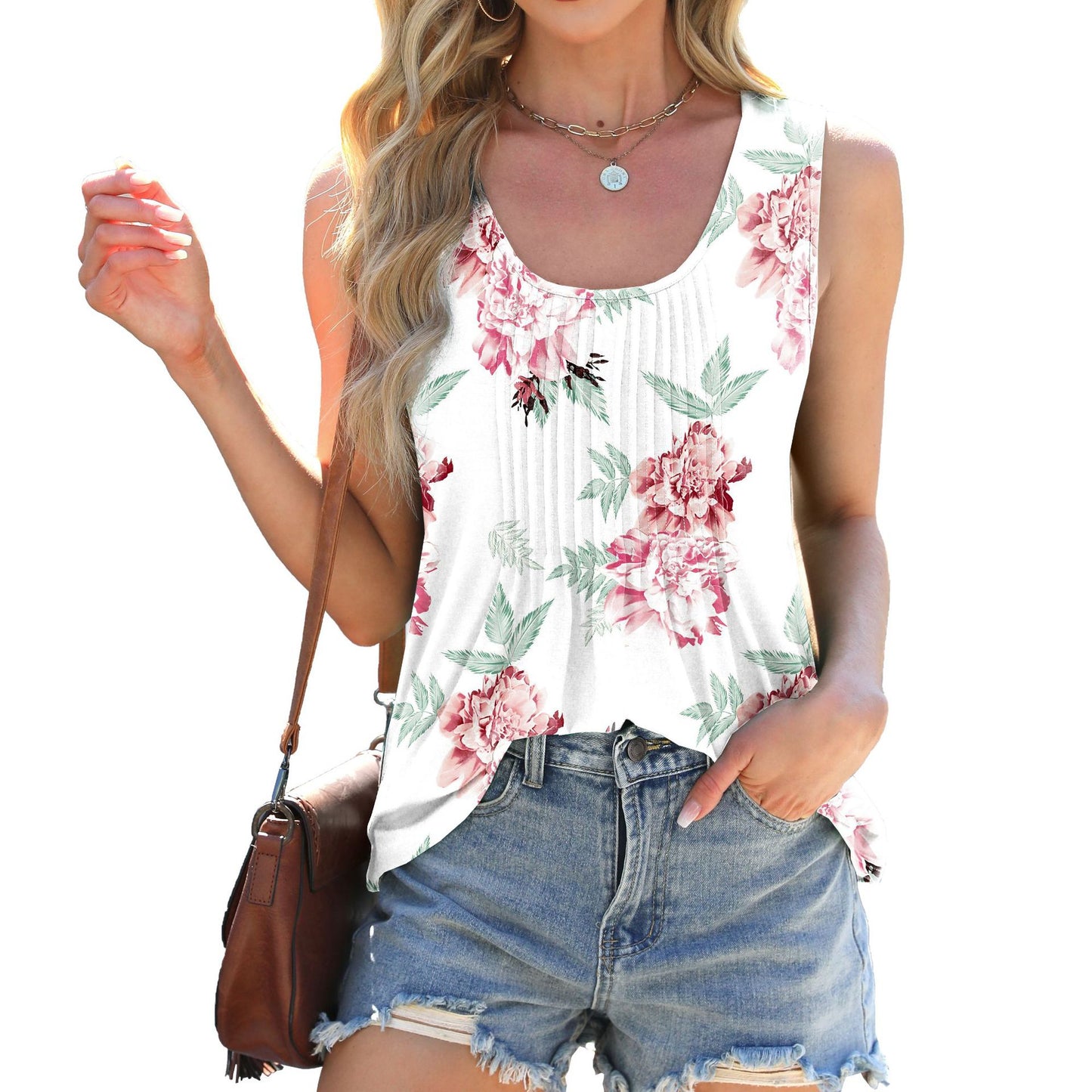 Tie Dye Style Casual Tank Top for Daily Wear